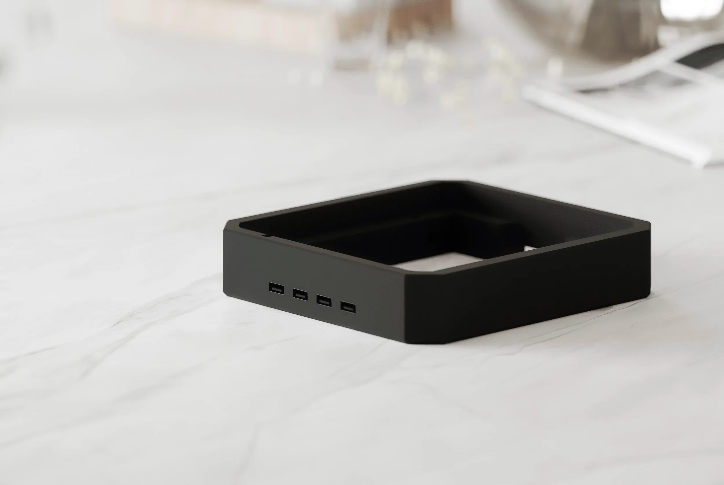 Подставка из алюминия Black Obsidian с USB